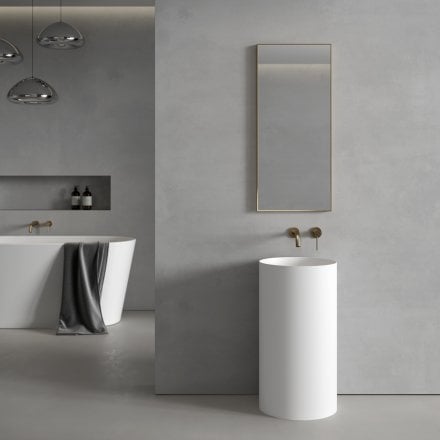 Faro Brushed Gold Mirror 400mm