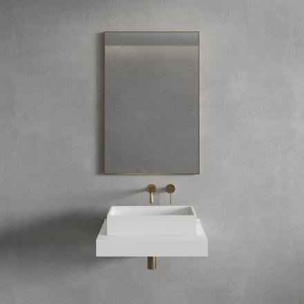 Faro Brushed Gold Mirror 600mm