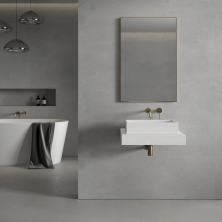 Faro Brushed Gold Mirror 600mm