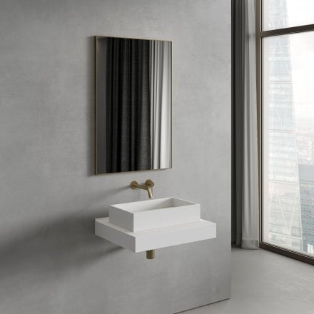 Faro Brushed Gold Mirror 600mm