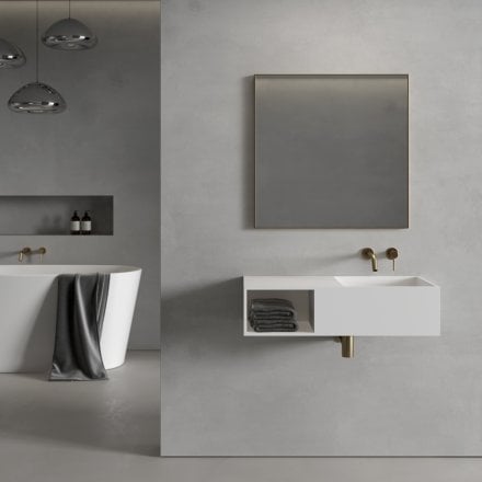 Faro Brushed Gold Mirror 700mm
