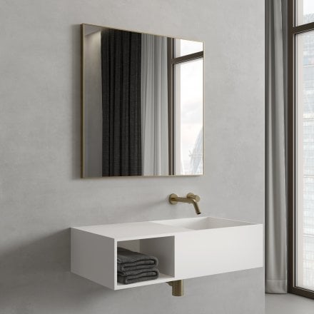Faro Brushed Gold Mirror 700mm