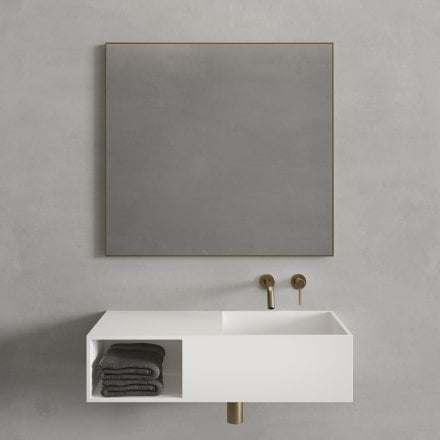 Faro Brushed Gold Mirror 800mm
