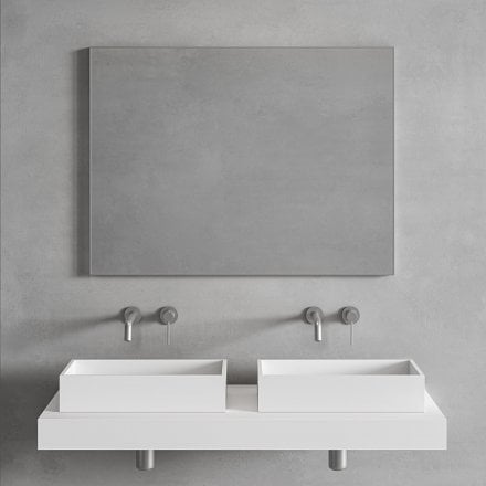 Faro Brushed Stainless Mirror 1000mm
