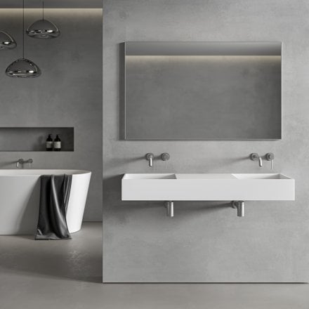 Faro Brushed Stainless Mirror 1200mm