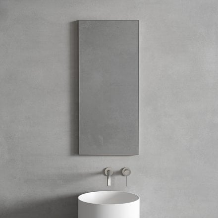Faro Brushed Stainless Mirror 400mm