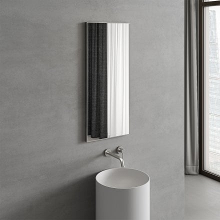 Faro Brushed Stainless Mirror 400mm