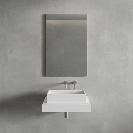Faro Brushed Stainless Mirror 600mm