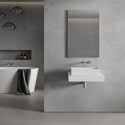 Faro Brushed Stainless Mirror 600mm