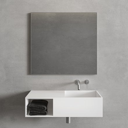 Faro Brushed Stainless Mirror 800mm