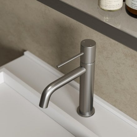 Faro Curved Spout Basin Mixer Tap