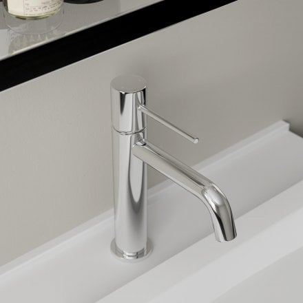 Faro Curved Spout Basin Mixer Tap