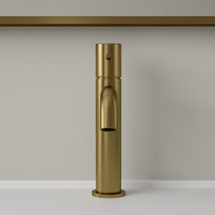 Faro Curved Spout Basin Mixer Tap