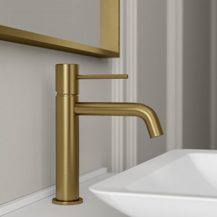 Faro Curved Spout Basin Mixer Tap