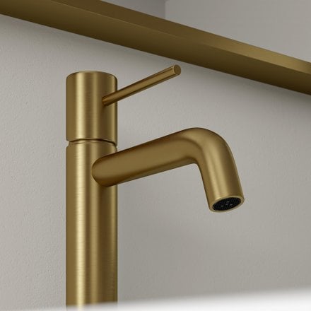 Faro Curved Spout Basin Mixer Tap