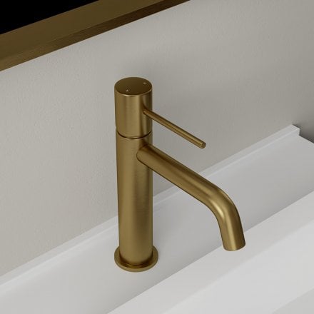 Faro Curved Spout Basin Mixer Tap