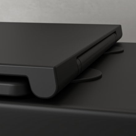 Faro Matt Black Back To Wall Rimless Toilet with Concealed Cistern and Brushed Gold Flush Plate
