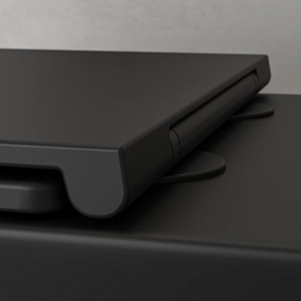 Faro Matt Black Back To Wall Rimless Toilet with Concealed Cistern and Matt Black Flush Plate