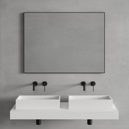 Faro Matt Black Mirror 1000mm