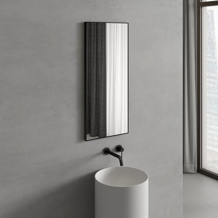 Faro Matt Black Mirror 400mm
