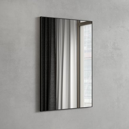 Faro Matt Black Mirror 600mm