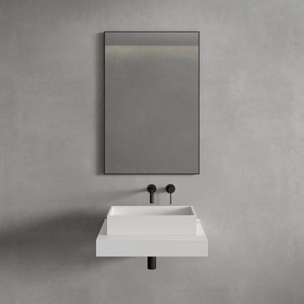 Faro Matt Black Mirror 600mm