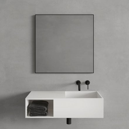Faro Matt Black Mirror 700mm