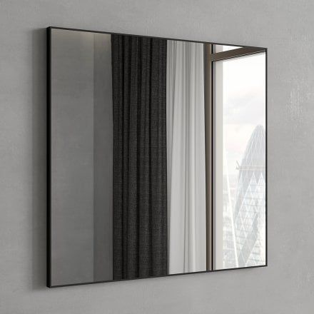 Faro Matt Black Mirror 800mm