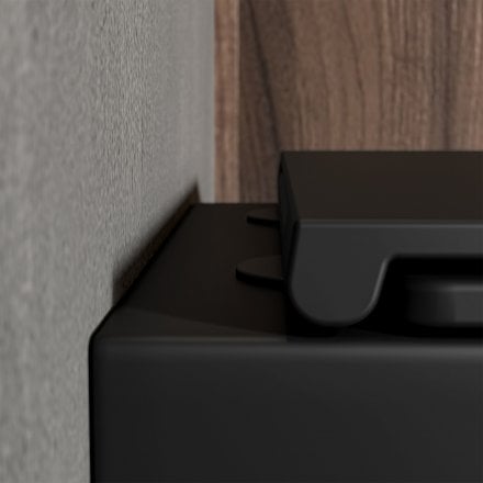 Faro Matt Black Wall Hung Rimless Toilet with Concealed Frame Cistern and Matt Black Flush Plate