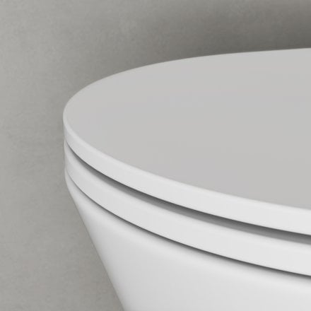 Faro Matt White Back To Wall Rimless Toilet with Concealed Cistern and Matt Black Flush Plate