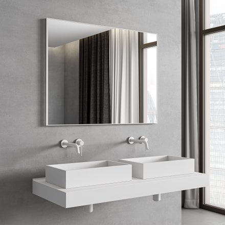 Faro Matt White Mirror 1000mm