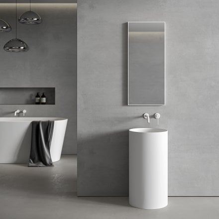 Faro Matt White Mirror 400mm