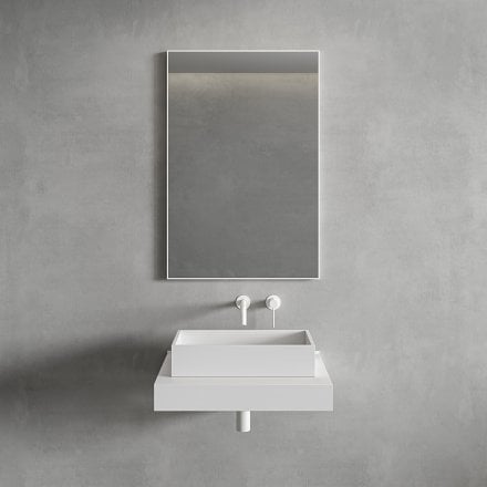 Faro Matt White Mirror 600mm
