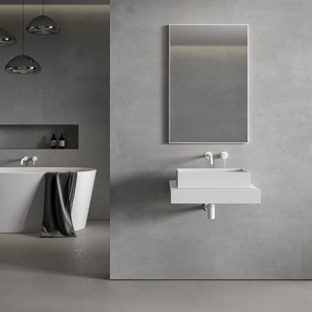 Faro Matt White Mirror 600mm