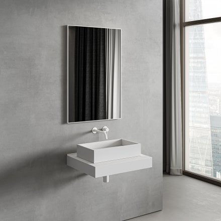 Faro Matt White Mirror 600mm