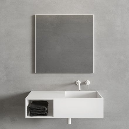 Faro Matt White Mirror 700mm