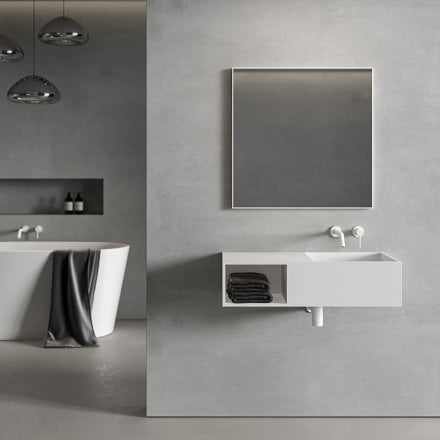 Faro Matt White Mirror 700mm