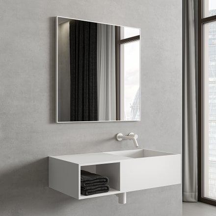 Faro Matt White Mirror 700mm
