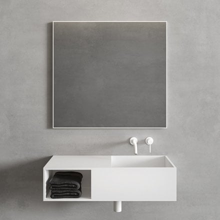 Faro Matt White Mirror 800mm