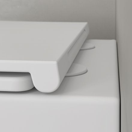Faro Matt White Wall Hung Rimless Toilet with Concealed Frame Cistern and Brushed Gold Flush Plate