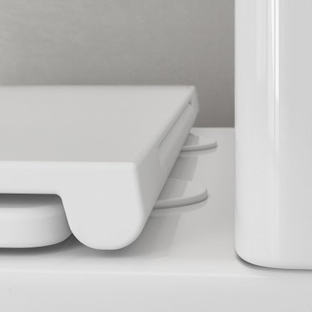 Faro Polished White Close Coupled Toilet with Chrome Push Button Flush