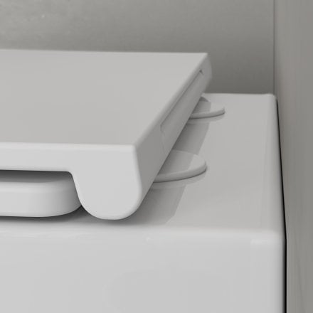 Faro Polished White Wall Hung Rimless Toilet with Concealed Frame Cistern and Brushed Gold Flush Plate