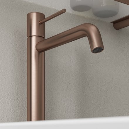 Faro Tall Curved Spout Basin Mixer Tap