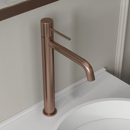 Faro Tall Curved Spout Basin Mixer Tap