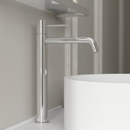 Faro Tall Curved Spout Basin Mixer Tap