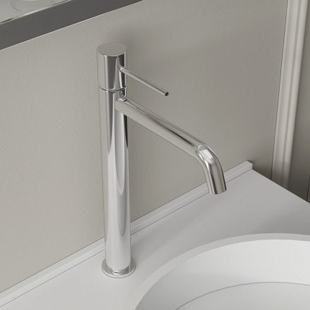 Faro Tall Curved Spout Basin Mixer Tap