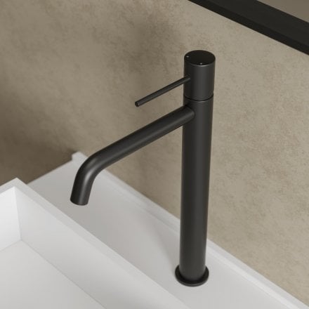 Faro Tall Curved Spout Basin Mixer Tap