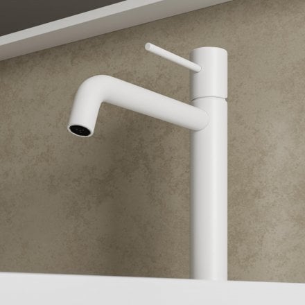 Faro Tall Curved Spout Basin Mixer Tap