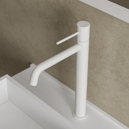 Faro Tall Curved Spout Basin Mixer Tap