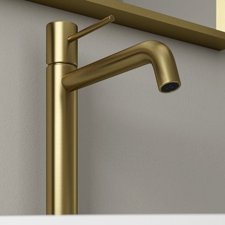Faro Tall Curved Spout Basin Mixer Tap